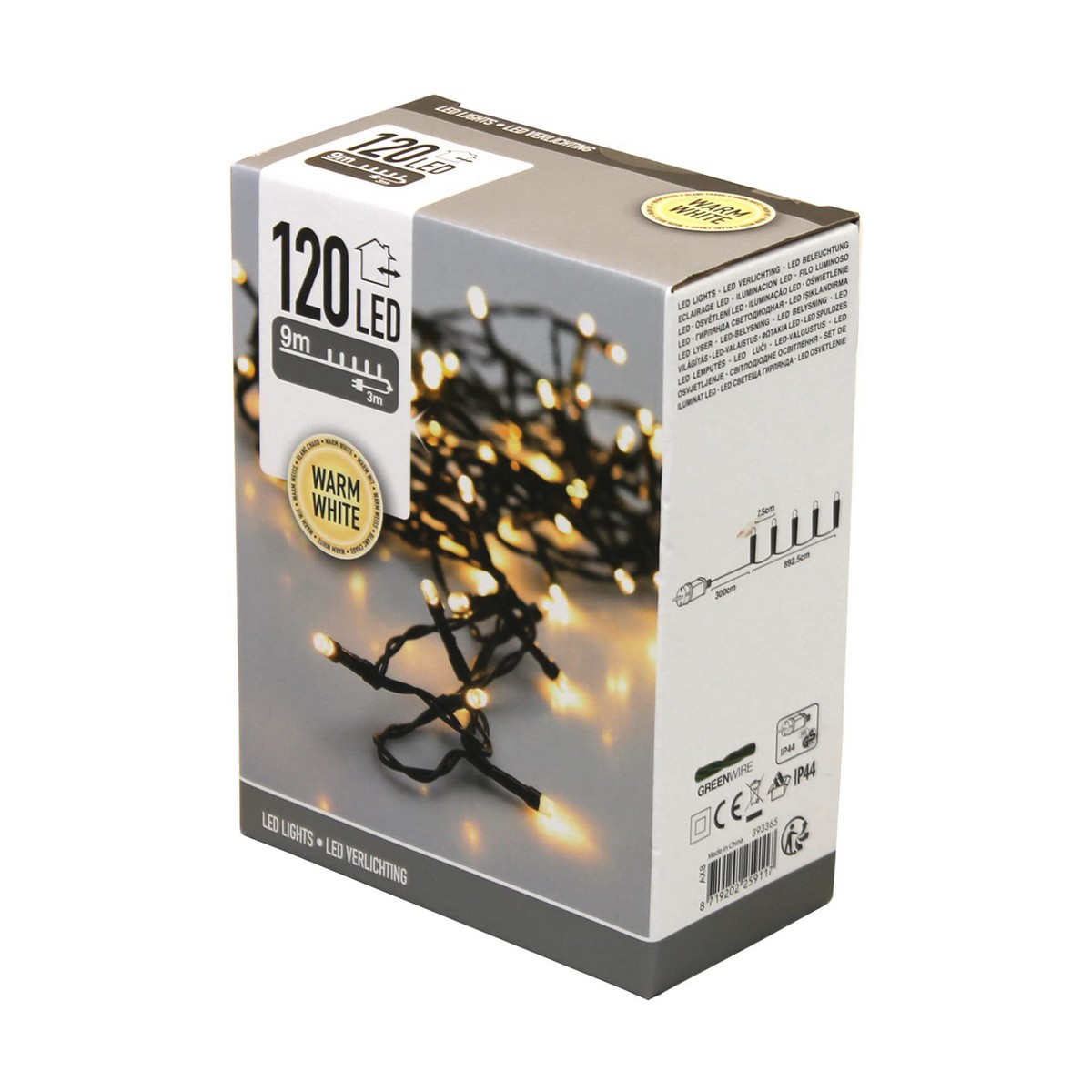LED-tulede Pärg AX8401020 Soe valgus Soe Valge 12 m